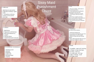 Sissy Maid punishment chores