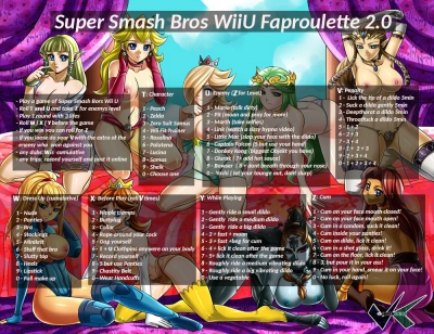 super smash bros wii u fap roulette mario peach zelda