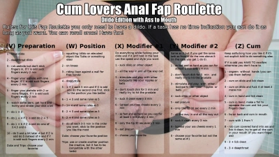 Cum Lovers Anal Fap Roulette Dildo Edition with Ass to Mouth