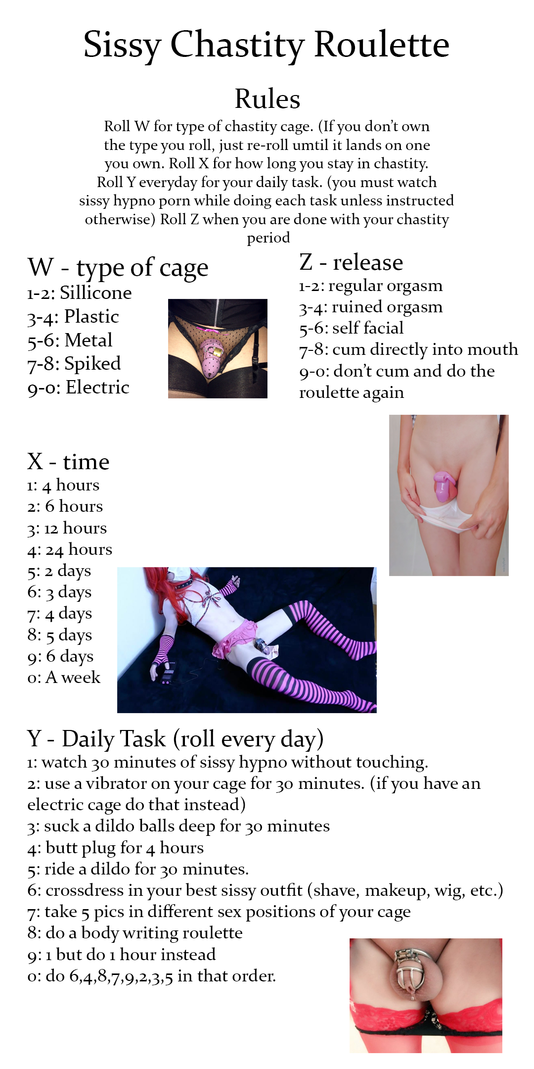 Sissy Chastity Roulette by CrystalAi. 