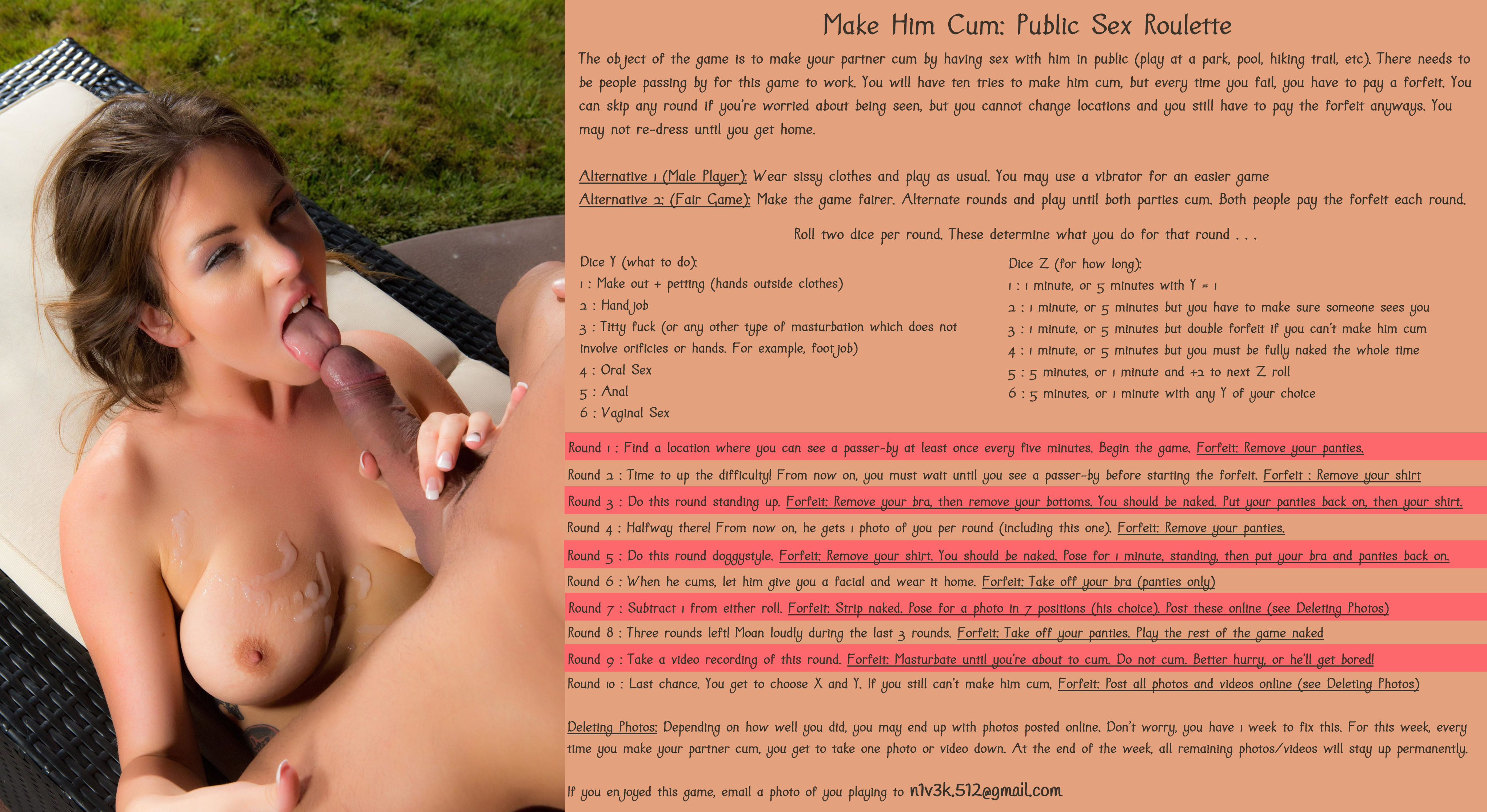 Make Him Cum: Public Sex Roulette - Fap Roulette. 