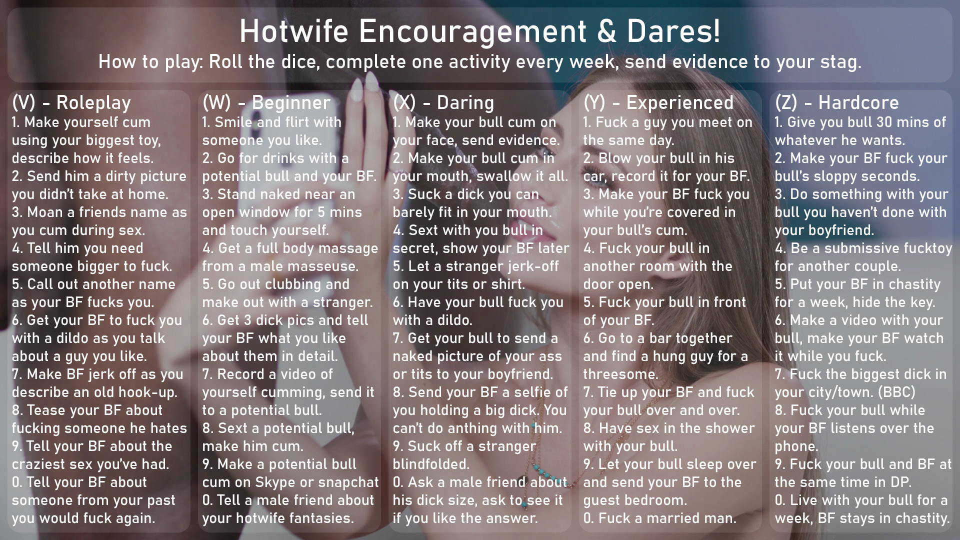 Hotwife Encouragement And Dares!. 