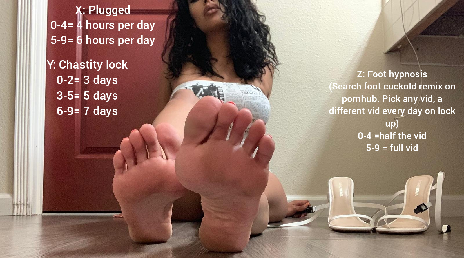 foot,conditioning,chastity,denial,woman,fap roulette.