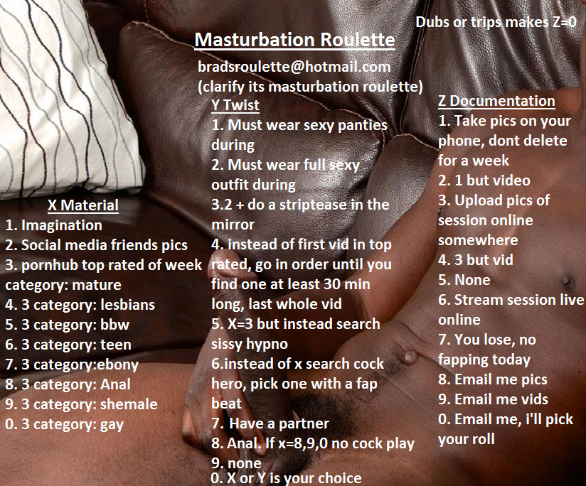Masturbation Roulette Brad. 