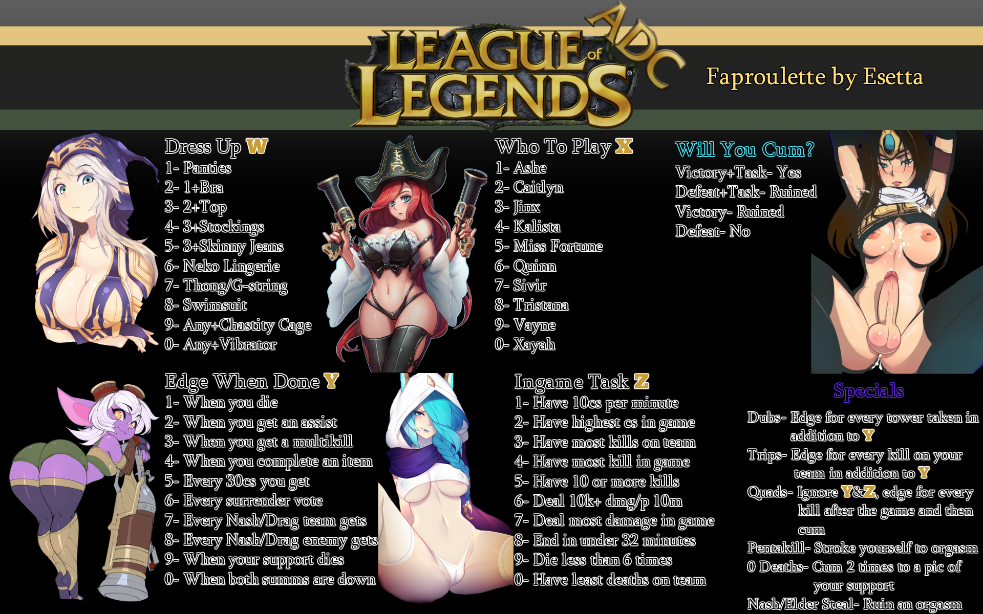League of Legends ADC Faproulette. 