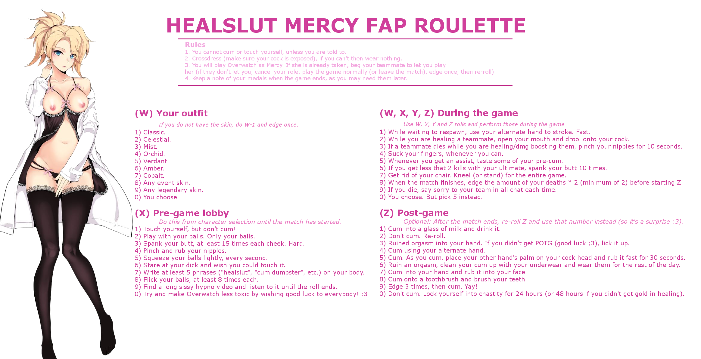 Healslut Mercy Fap Roulette. 