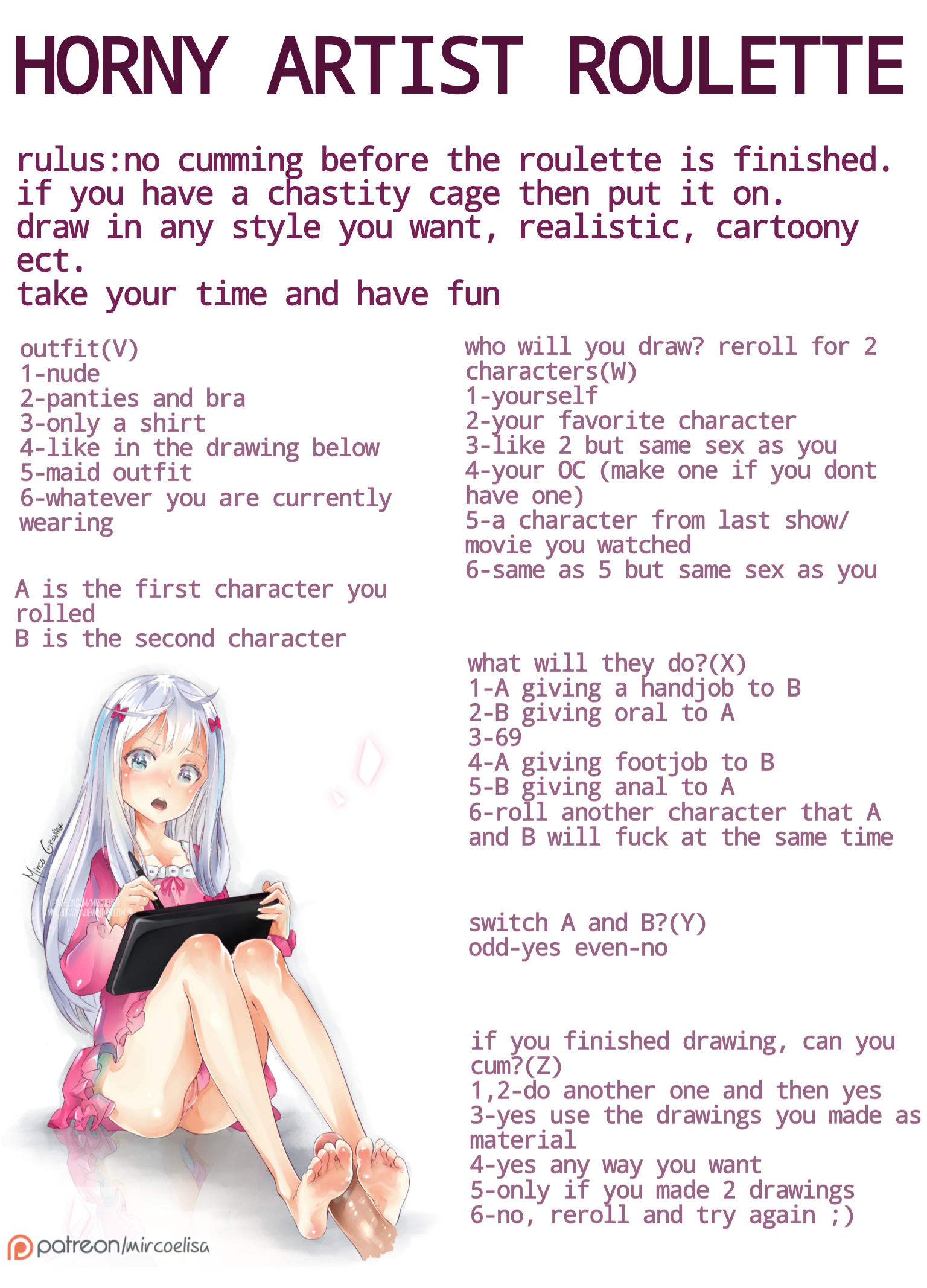 Horny artist drawing roulette - Fap Roulette