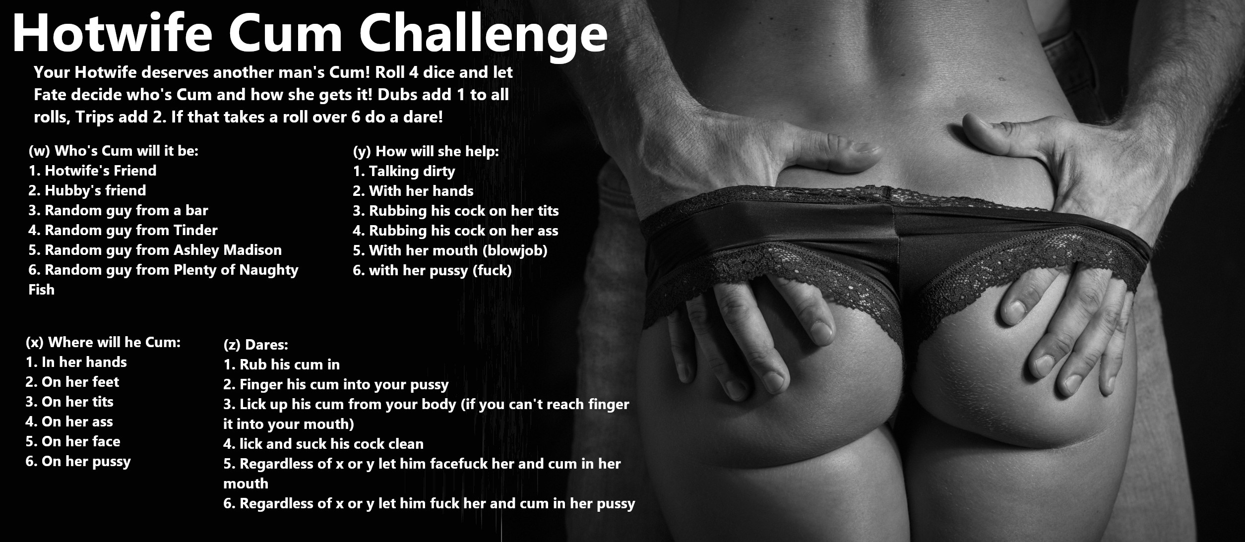 Hotwife Cum Challenge pic pic