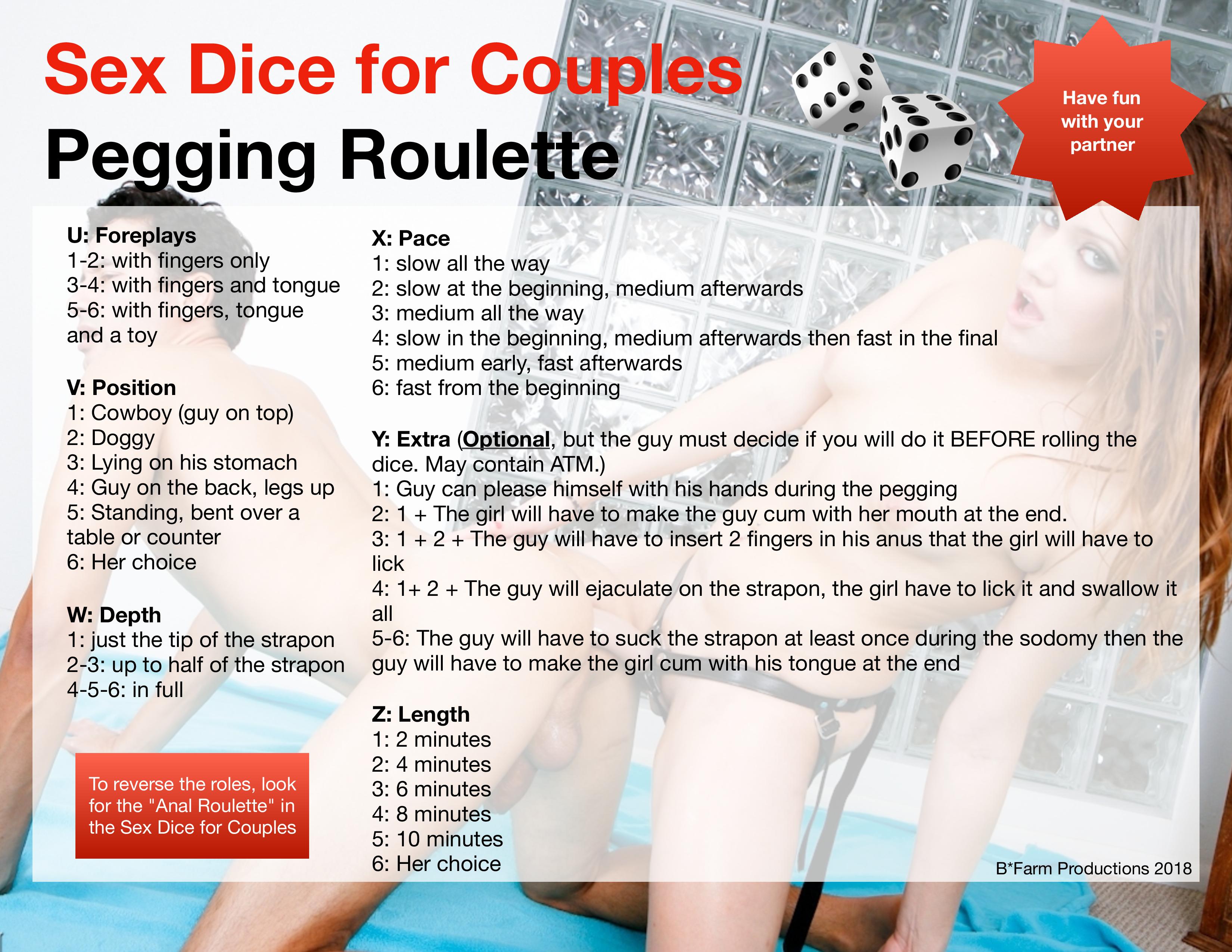 Sex Dice for Couples Pegging Roulette image