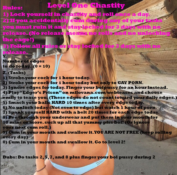 level,one,chastity,edging,cum-lovers,chastity,denial,cbt,fap roulette.
