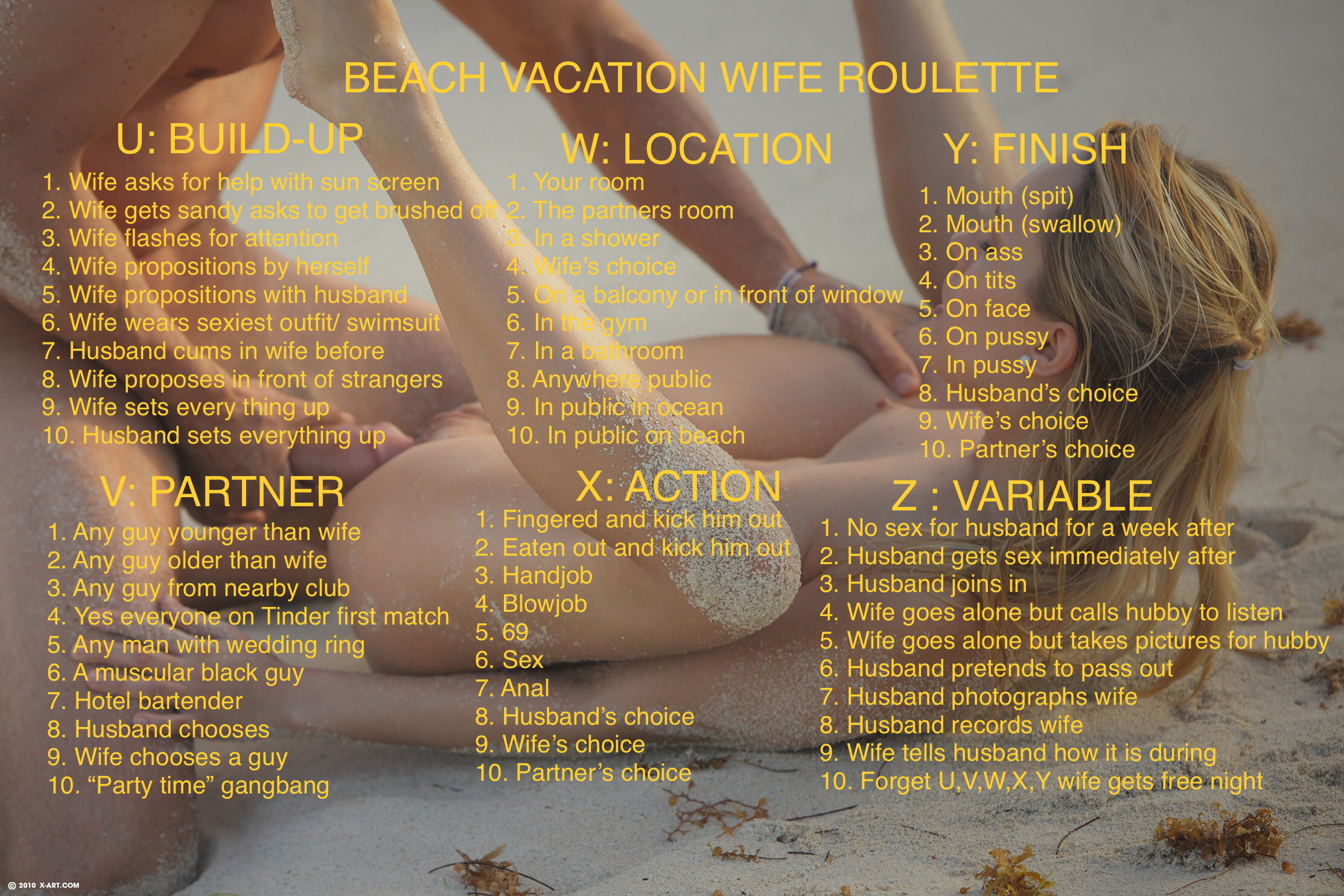 Beach vacation wife roulette photo