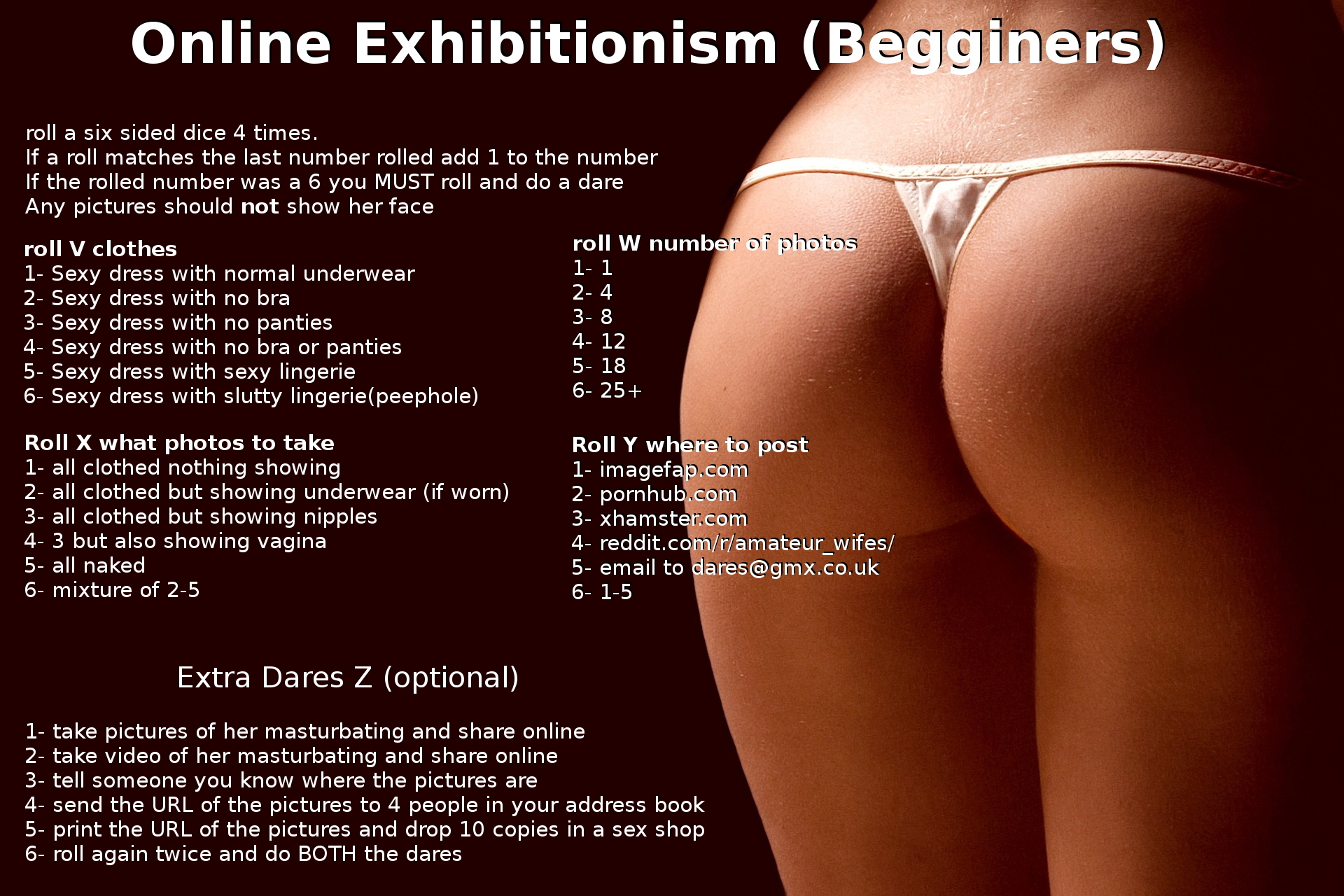Online Exhibitionism Dare (Begginers) image photo