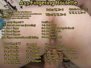 Ass fingering Roulette