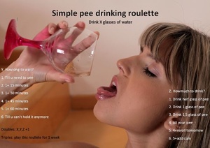 Simple pee drinking roulette
