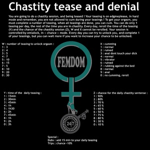 Chastity tease and denial