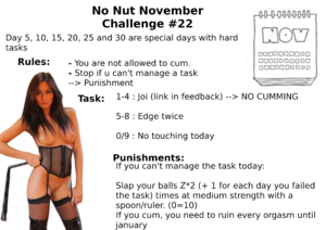 No Nut Novemeber Challenge