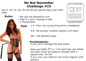 No Nut Novemeber Challenge