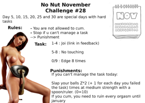 No Nut Novemeber Challenge