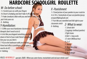 Hardcore schoolgirl roulette 