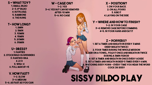 Sissy dildo play