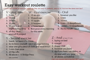 Easy workout roulette
