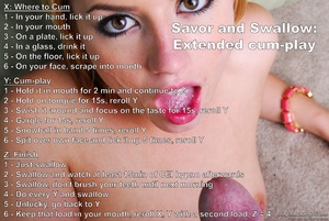 Savor and Swallow:  Extended cum-play