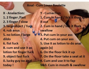 Anal/Cum Lover Roulette anal cum anal - cum