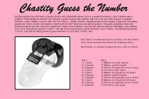 Chastity Guess the Number