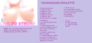 goon edging roulette