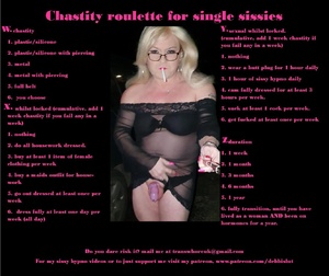 chastity roulette for single sissies
