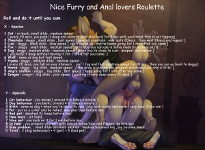 Nice furry and anal lovers roulette