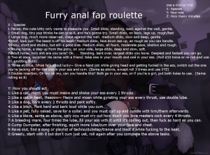 Furry anal fap roulette