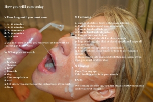 How will you cum today? Cum Swallow Roulette