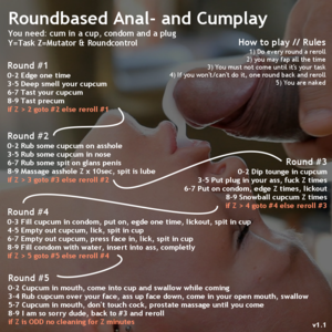 cup cointainer cum and anal play roundbased