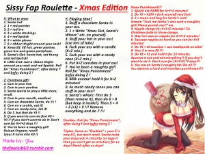 sissy fap roulette xmas christmas edition