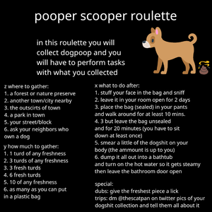 pooper scooper dogshit roulette