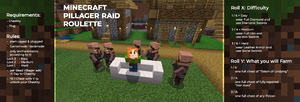 Minecraft Pillager Raid roulette 