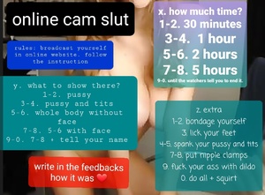 Online cam slut