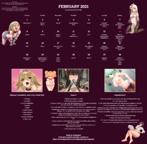 Slutty Calendar - February - UnleasheDreams