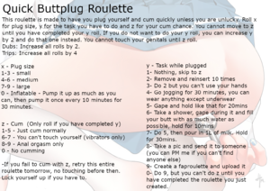 Quick buttplug roulette