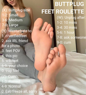 Buttplug feet roulette