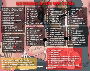 extreme body writing roulette