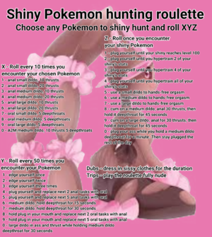 Shiny Pokemon hunting roulette