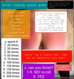 Never ending spank game