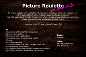 picture roulette - for anal sluts