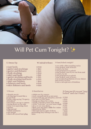 Will Pet Cum Tonight?