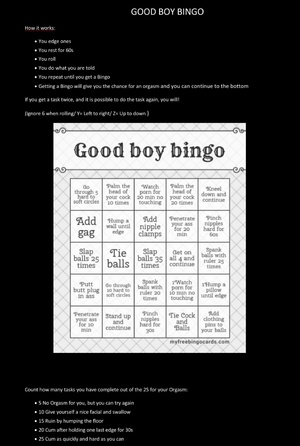 Good boy bingo 