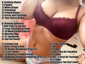 Your sissy day planner.