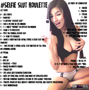 #Selfie Slut Roulette