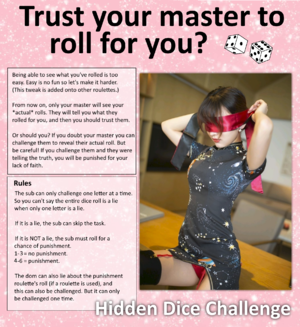 The hidden dice challenge